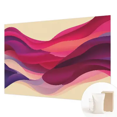 Papier peint intissé imprimé vagues liquides