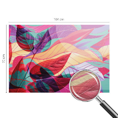 Papier peint photographique salon avec un motif de feuilles abstraites