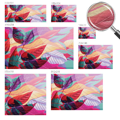 Papier peint photographique salon avec un motif de feuilles abstraites