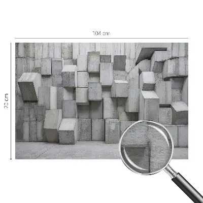 Papier peint intissé imprimé Blocs de béton