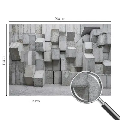 Papier peint intissé imprimé Blocs de béton