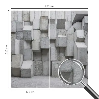 Papier peint intissé imprimé Blocs de béton