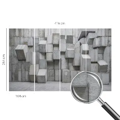 Papier peint intissé imprimé Blocs de béton