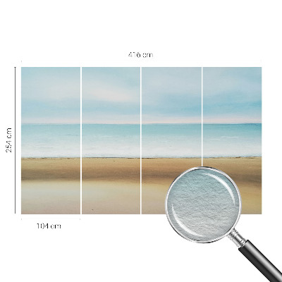 Tapisserie murale avec un motif de paysage marin