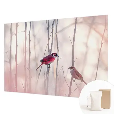 Papier peint photo imprimé sur tissu non tissé couple d'oiseaux