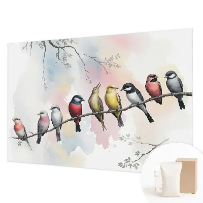 Papier peint photo sur tissu non tissé Oiseaux sur une branche