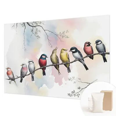 Papier peint photo sur tissu non tissé Oiseaux sur une branche