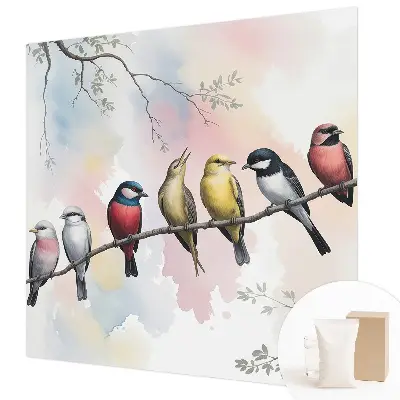 Papier peint photo sur tissu non tissé Oiseaux sur une branche