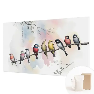 Papier peint photo sur tissu non tissé Oiseaux sur une branche