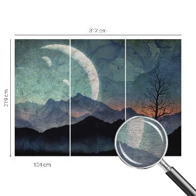 Papier peint panoramique sur mesure Nočná krajina