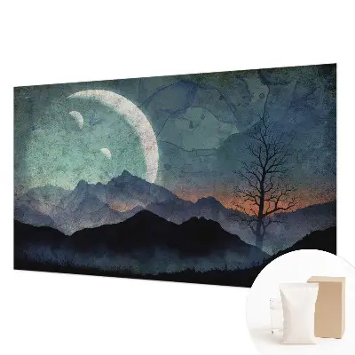 Papier peint photographique sur tissu non tissé paysage nocturne