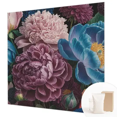 Papier peint photographique intissé fleurs colorées