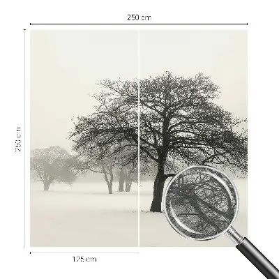 Papier peint photo imprimé sur tissu non tissé Arbres d'hiver