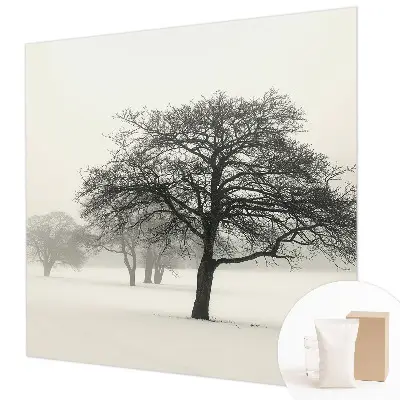 Papier peint photo imprimé sur tissu non tissé Arbres d'hiver