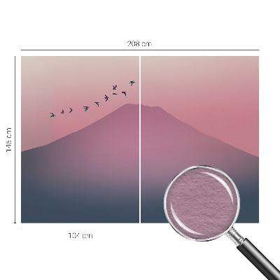 Tapisserie panoramique avec motif « Horský západ »
