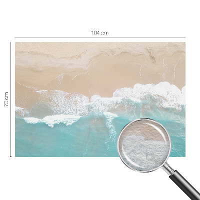 Papier peint panoramique enfant avec un motif de vagues dynamiques