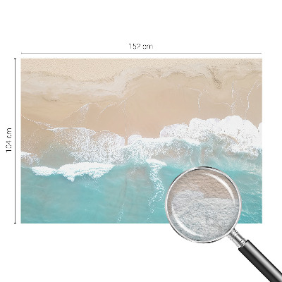 Papier peint panoramique enfant avec un motif de vagues dynamiques