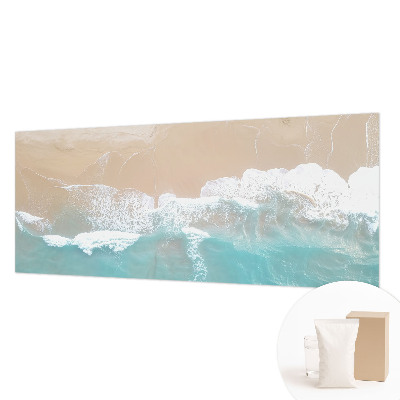 Papier peint panoramique enfant avec un motif de vagues dynamiques