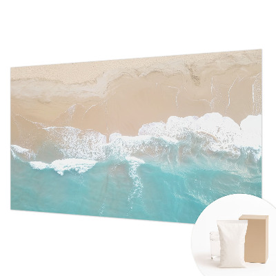 Papier peint panoramique enfant avec un motif de vagues dynamiques