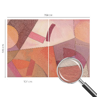 Papier peint panoramique facile à poser Farebné formy