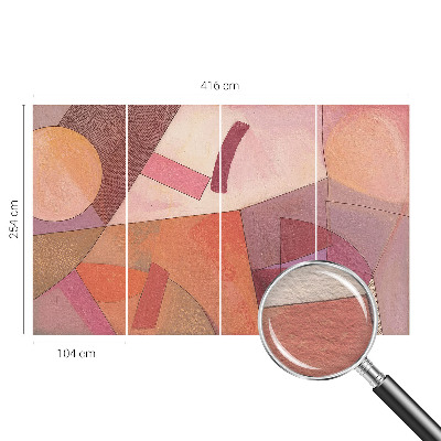 Papier peint panoramique facile à poser Farebné formy