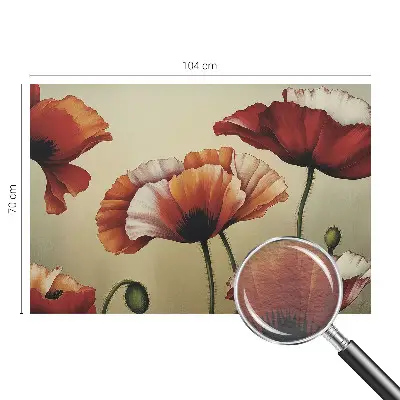 Papier peint photographique sur tissu non tissé Coquelicots joyeux