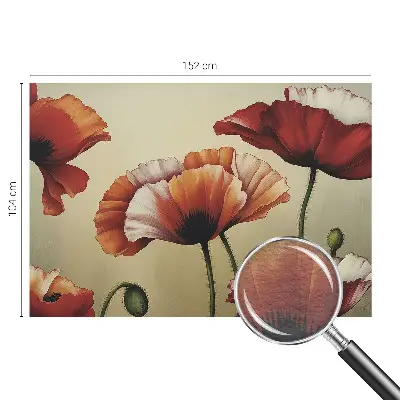 Papier peint photographique sur tissu non tissé Coquelicots joyeux