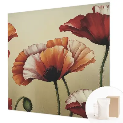 Papier peint photographique sur tissu non tissé Coquelicots joyeux