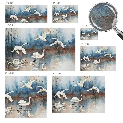 Papier peint photographique sur tissu non tissé Oiseaux en vol