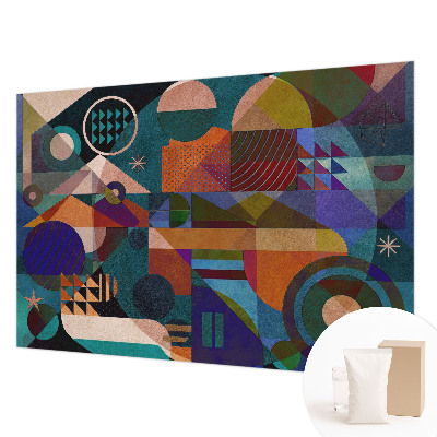 Tapisserie panoramique avec un motif d'art géométrique