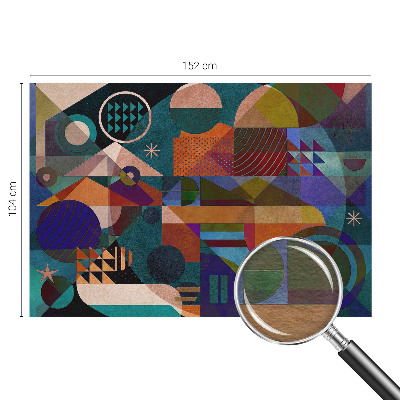 Tapisserie panoramique avec un motif d'art géométrique
