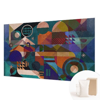 Tapisserie panoramique avec un motif d'art géométrique