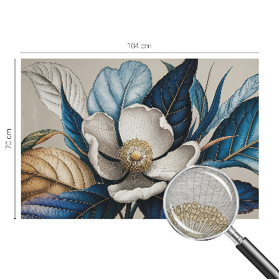Papier peint panoramique chambre avec un motif floral élégant