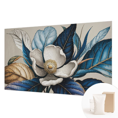 Papier peint panoramique chambre avec un motif floral élégant