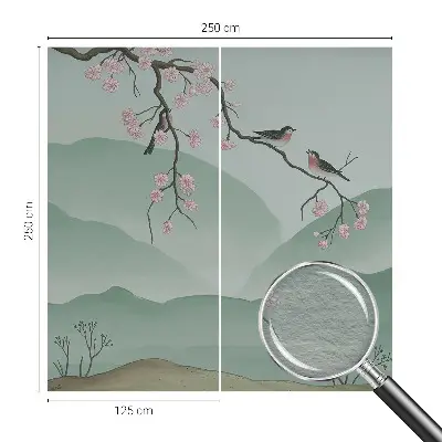 Papier peint photo sur tissu non tissé sérénade japonaise
