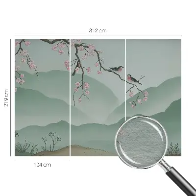 Papier peint photo sur tissu non tissé sérénade japonaise