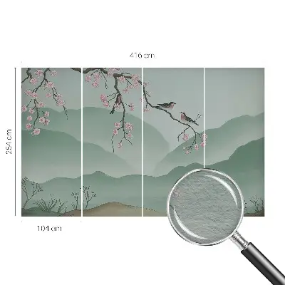 Papier peint photo sur tissu non tissé sérénade japonaise