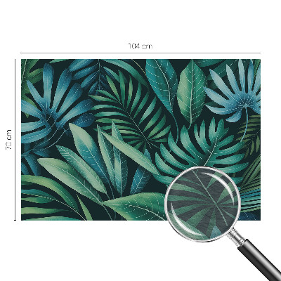 Papier peint panoramique moderne avec un motif de grandes feuilles tropicales