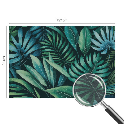 Papier peint panoramique moderne avec un motif de grandes feuilles tropicales