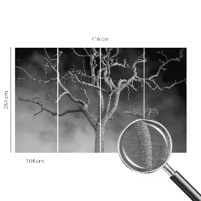 Papier peint photo grand format pour le mur Arbre brumeux