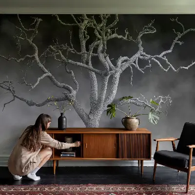 Papier peint photo grand format pour le mur Arbre brumeux