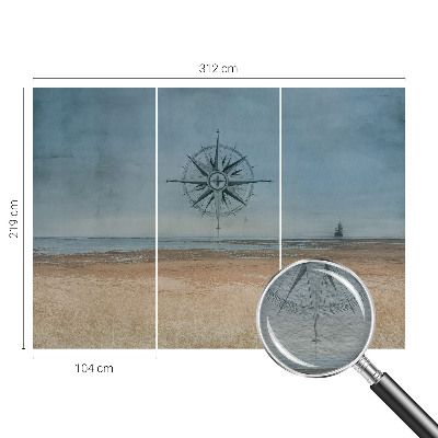 Papier peint panoramique facile à poser avec un motif d'aventures maritimes