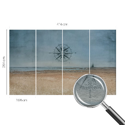Papier peint panoramique facile à poser avec un motif d'aventures maritimes