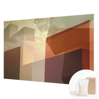 Papier peint panoramique intissé moderne avec des formes abstraites