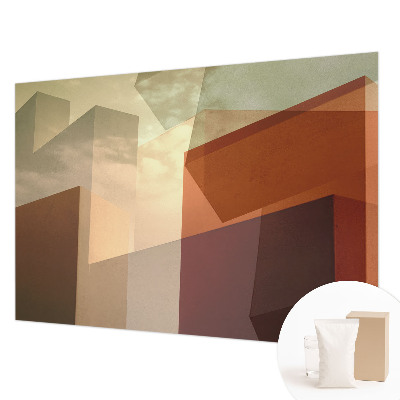 Papier peint panoramique intissé moderne avec des formes abstraites