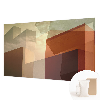 Papier peint panoramique intissé moderne avec des formes abstraites