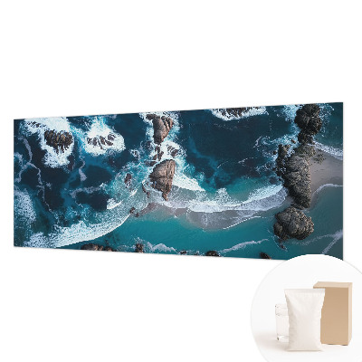 Décoration murale panoramique intissé avec motif vagues océaniques