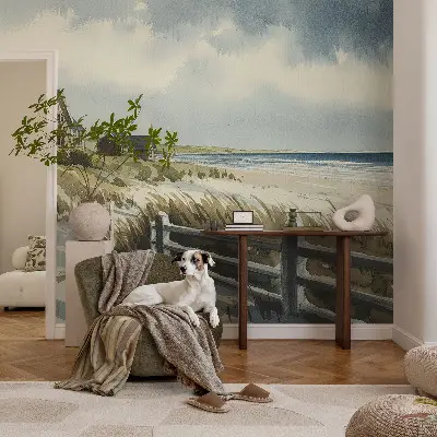Papier peint photo grand format pour le mur dunes de plage
