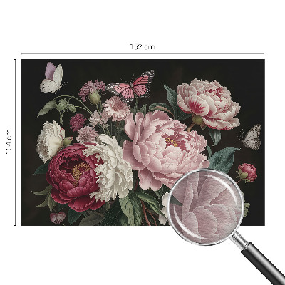 Papier peint salon moderne Pivonky a motýle