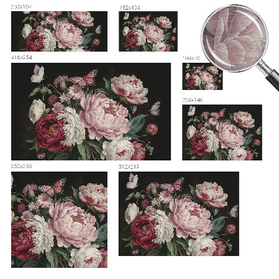 Papier peint salon moderne Pivonky a motýle